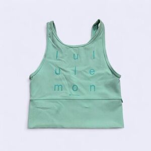 Blue lululemon cropped tank top